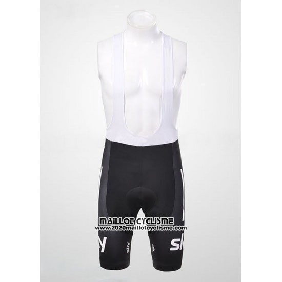 2012 Maillot Ciclismo Sky Noir et Azur Manches Courtes et Cuissard